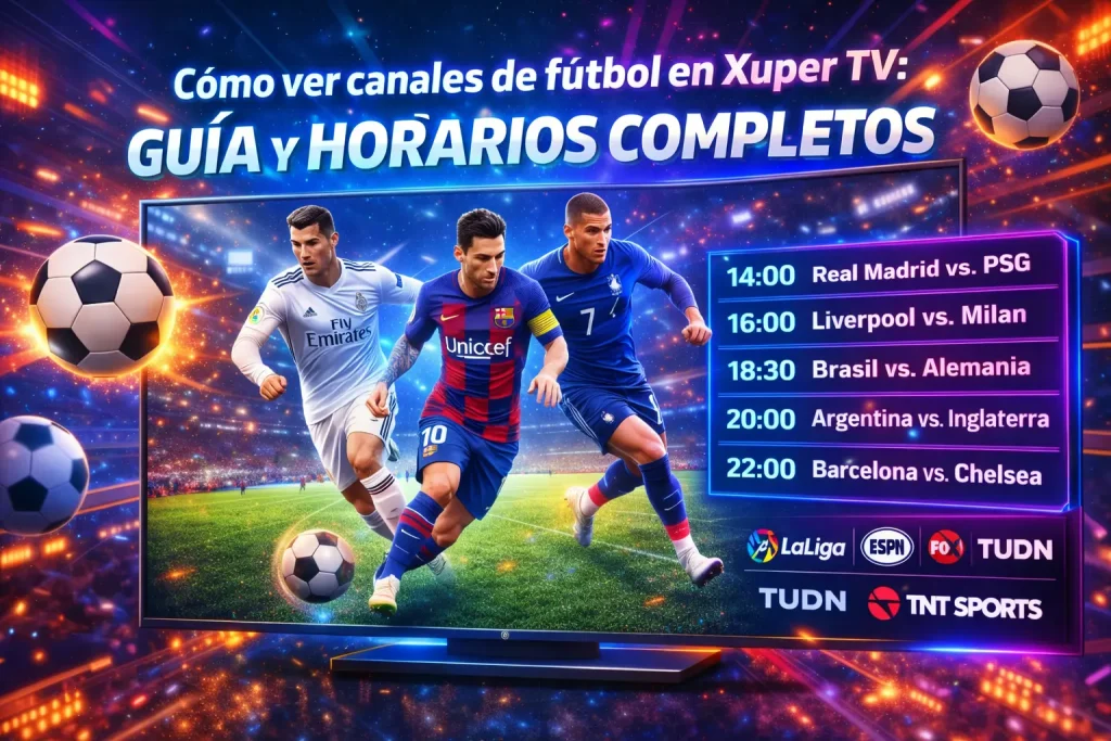 cómo ver fútbol en directo en Xuper TV